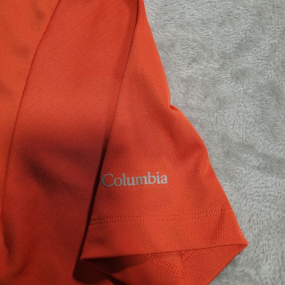 Auburn Tigers Shirt Mens XL Orange NCAA Golf Columbia Omni Wick Polo Performance - Picture 5 of 9